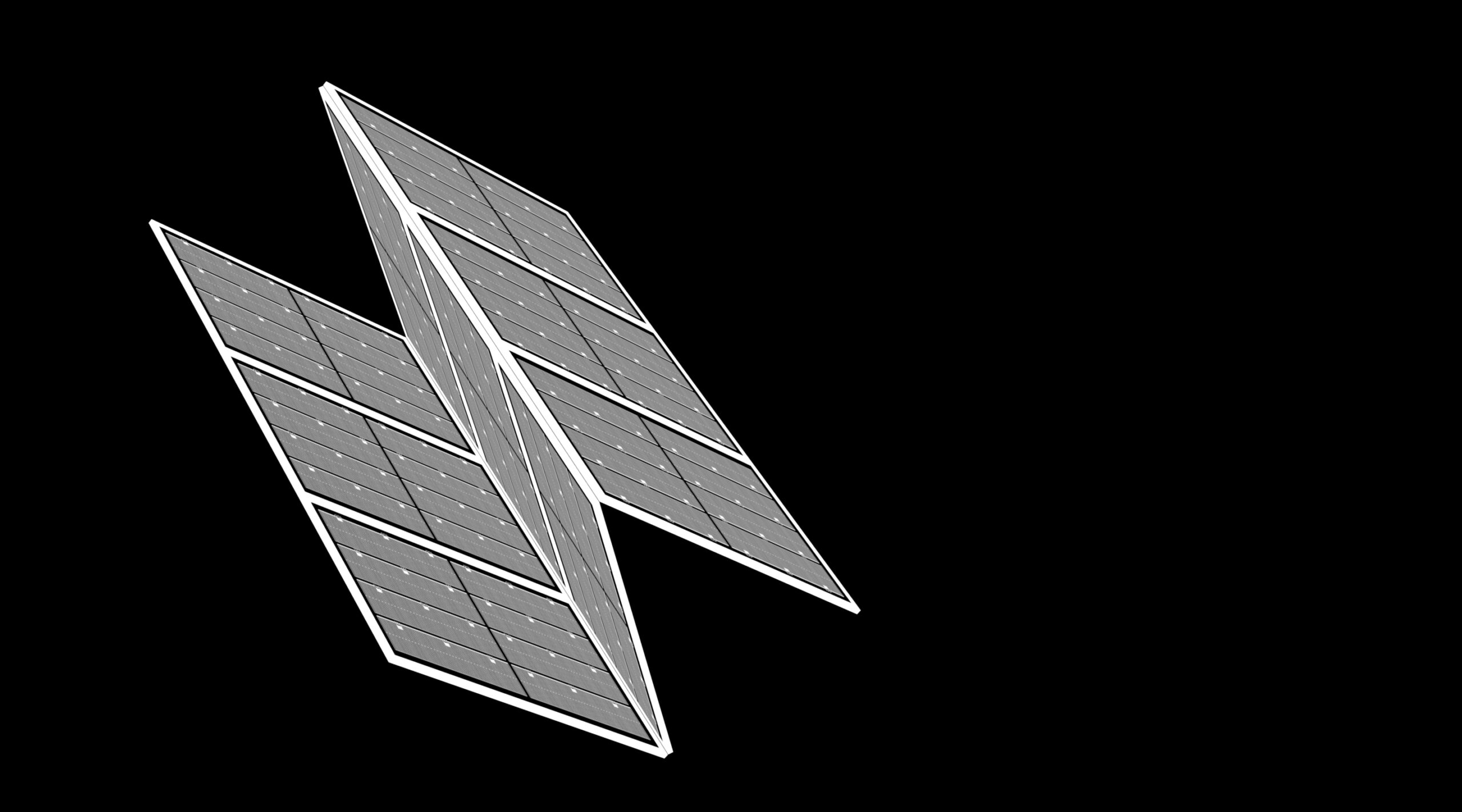 Schematic view of a Z-Folded solar array