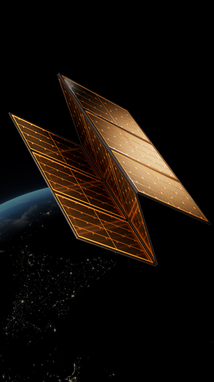 3D render of a Z-Folded solar array